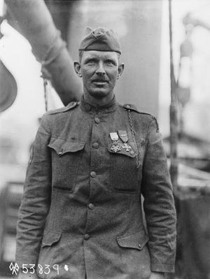 In 1918, U.S. Army Cpl. Alvin C. York led an attack that killed 25 German soldiers and captured 132 others in the Argonne Forest in France.