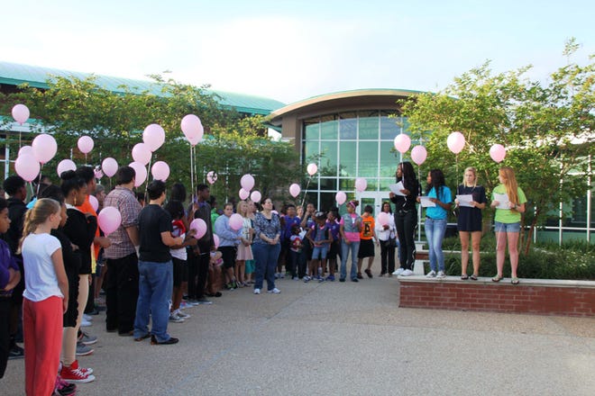 High school students at the MSA-East Academy held a special balloon release memorial ceremony on Friday, Oct. 4, in honor of their classmate, Rebecca Ann Bihm, who died unexpectedly at her home on Sunday, Sept. 29