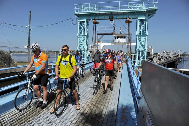 Bruce.Lipsky@jacksonville.comThe St. Johns Riverkeeper sponsored the "Save the St. Johns River Ferry" bike ride in August. \n