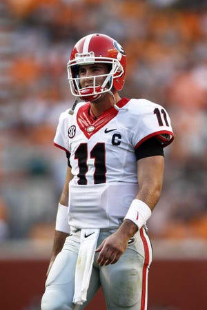 Wade Payne Associated Press Georgia quarterback Aaron Murray walks onto the field in the fourth quarter on Oct. 5 against Tennessee in Knoxville.