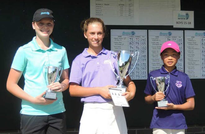 Courtesy of Hurricane Junior Golf Tour Bluffton's Sophie Guo, right, finished second in the South Georgia Junior Classic.