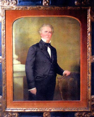 A portrait of John Calhoun, a notorious figure in Kansas territorial history, will be presented Friday afternoon to the Lecompton Historical Society at the Constitutional Hall State Historic Site in Lecompton. Calhoun was president of the Lecompton Constitutional Convention, which was determined to adopt a proslavery constitution and send it to Congress without a popular vote.