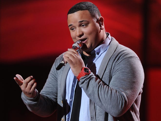 Contestant Jeremy Rosado performs onstage at FOX's "American Idol" Season 11 Top 1 Live Performance Show.