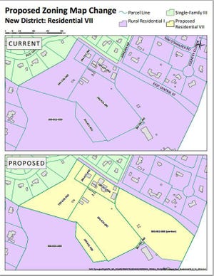 The proposed changes to zoning that will allow for a new development on Cook's Farm.