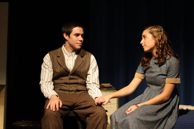 Chris Cartier and Lucy Gladstone star as Peter and Anne in Milton Players’ production of The Diary of Anne Frank, which runs November 1-10 at the Massachusetts Hospital School in Canton.