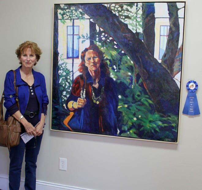 Valerie Pinkerton Kramer won first place in the Gateways to the South exhibit with her oil painting “Charleston Morning.” Awards were presented Oct. 12 at the Southern Arts Society in Kings Mountain.