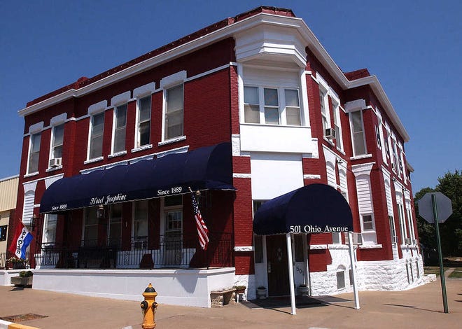 Hotel Josephine, 5th and Ohio in Holton, was built in 1889 by A.D. Walker and named after his 9-month-old daughter. It is one of the oldest continuosly operated hotels in Kansas, and some people believe a ghost is a permanent guest there.