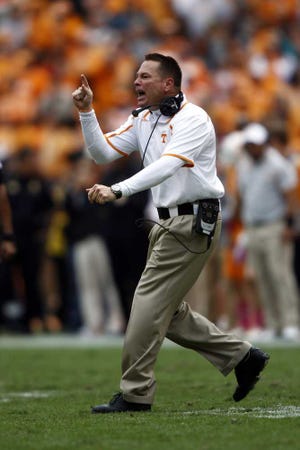 Tennessee head coach Butch Jones and the Volunteers broke through and celebrated a big win over South Carolina on Saturday.