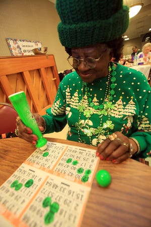 Iola Ellis, 94, plays Bingo at the Neal Senior Center in Shelby during weekly Bingo night. (Star file photo)