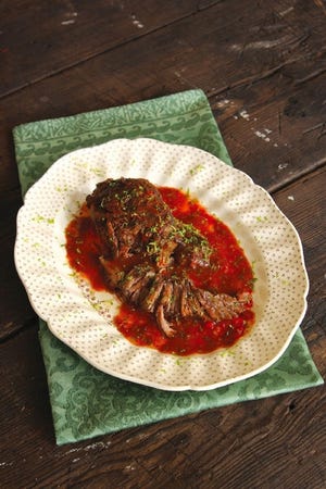 Tired of leftovers? Use your slow cooker to make Lime Pot Roast with Tomato Sauce for tonight and Vinegar-Braised Pot Roast (not pictured) for tomorrow.