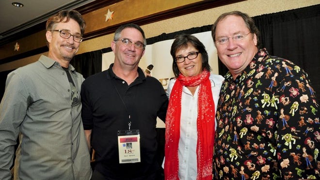 Barry Josephson, ‘Bones’ creator Hart Hanson, Caroline Thompson and John Lasseter at the 2011 Austin Film Festival.