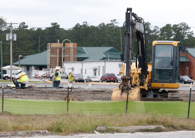 Construction of new childcare center at Marine Corps Air Station New River in Jacksonville Oct. 16.