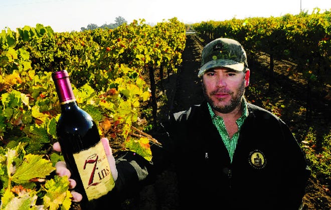 Kevin Phillips among the vineyards at Michael David Winery.