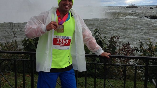 Rob Weber, coastal coordinator for Palm Beach, completed the Niagara Falls International Marathon Sunday morning, finishing in about 4 1/2 hours.