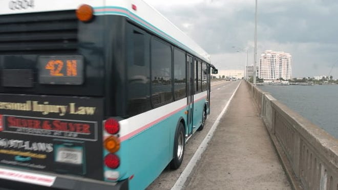 The $4.1 million is to be used for operating assistance, shelters, equipment and hybrid buses for PalmTran, the county's bus service.