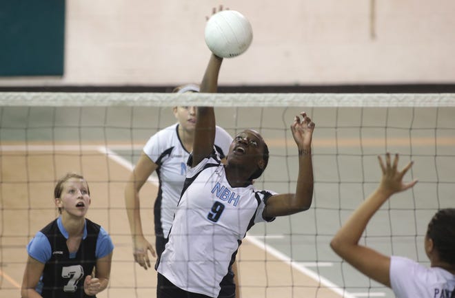 Jasmine Bogere had 15 digs and four kills in North Bay Haven’s 25-19, 25-18, 25-13 loss to Tallahassee John Paul II in the Region 1-3A volleyball quarterfinal.