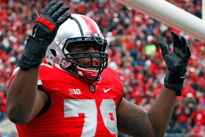 Offensive lineman Marcus Hall has turned himself into an NFL prospect.