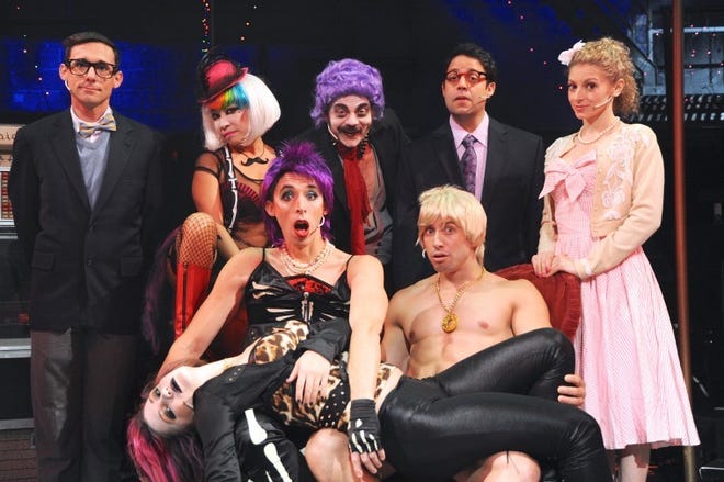 The cast of "The Rocky Horror Show" at the Bucks County Playhouse