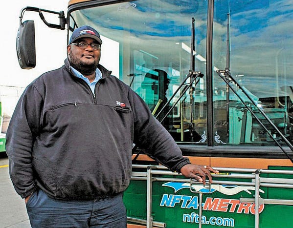 Buffalo, N.Y., bus driver Darnell Barton: "I felt like if she looked down at that traffic one more time it might be it."