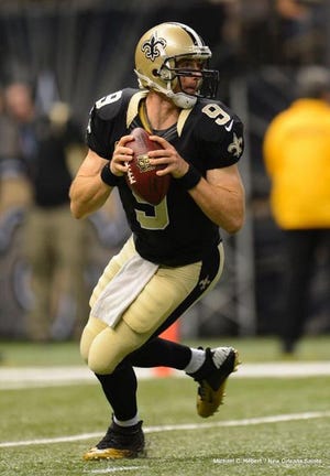 New Orleans Saints quarterback Drew Brees threw five touchdown passes in a 35-17 victory over the Buffalo Bills on Sunday afternoon. 
COURTESY PHOTO/New Orleans Saints