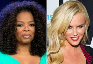 Oprah Winfrey, Jenny McCarthy | Photo Credits: Charles Sykes/Bravo/NBCU Photo Bankank/Getty Images; Cooper Neill/Getty Images