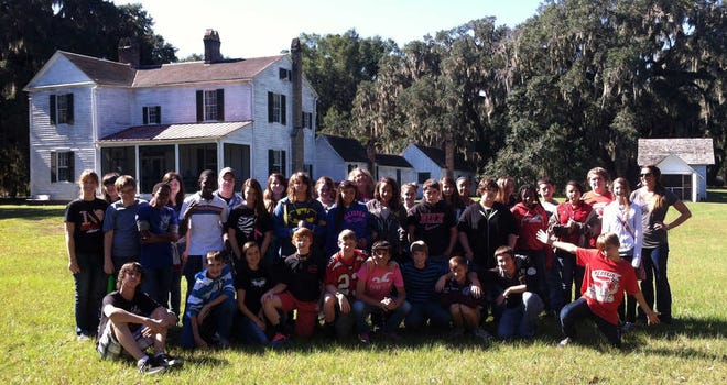 Courtesy of Tracy Robinson Students from Bryan County Middle School recently visited Hofwyl-Broadfield Plantation.