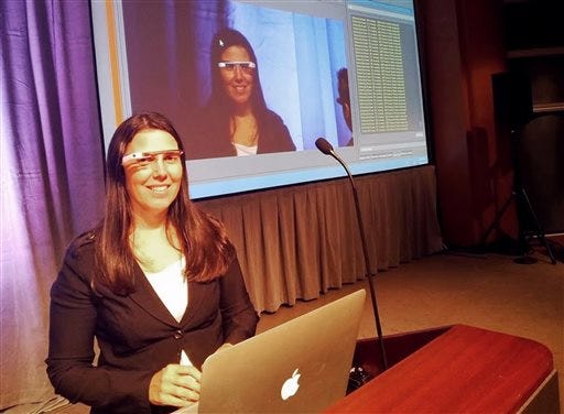 The California woman plans to challenge what may be a first-of-its-kind citation, saying the Internet-connected eyewear makes navigation easier.