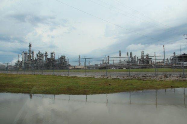 Geismar, La., is part of a 60-mile stretch along the Mississippi River where nearly a quarter of the nation's chemicals are produced.
