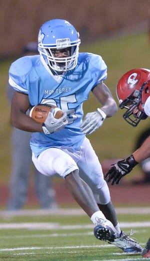 Monterey and running back Vincent Johnson face Lubbock High tonight with a playoff berth on the line.(John Weast)