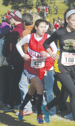 Abby Kohut-Jackson finishes fifth in 3A for Bomber girls