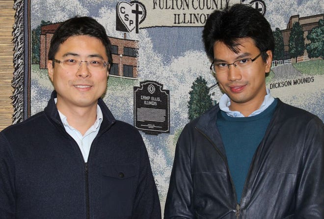 John Toh (left) and Abidin Muhriz, both of Malaysia, visited Canton and Fulton County Wednesday as part of the Eisenhower Fellowship Program. They are two of 23 Fellows from southeast Asia traveling across the U.S. to study in their respective fields.