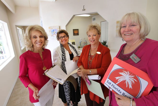 From left, Realtors Marci Donley, Maria Squeteri-Lanier and co-owners of 1st Florida Realty Carol Bigelow and Lynn Byrne in their new offices in Daytona Beach Shores, late last month.