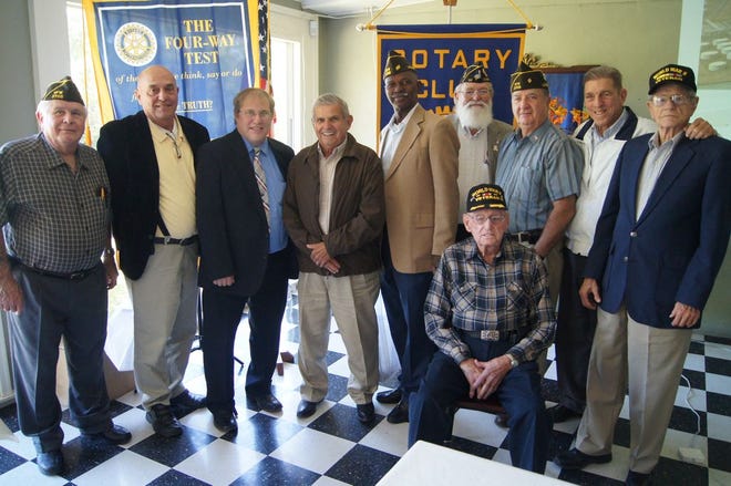 Ten veterans were honored and celebrated at the Donaldsonville Rotary Club’s luncheon last week at Café Lafourche.