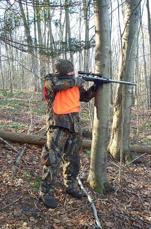 Practicing before the season will not only increase safe shooting and hunting behaviors, but it will also greatly reduce the odds of missing a shot when the moment of truth arrives. BOB SAMPSON/FOR THE BULLETIN