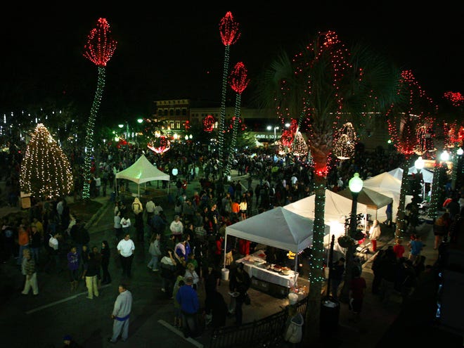Thousands of people attend Light Up Ocala on Nov. 17, 2012, at the Downtown Square.