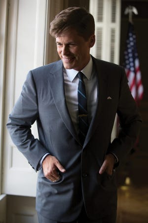 This image released by National Geographic Channels shows Rob Lowe as President John F. Kennedy in "Killing Kennedy." The film, based on Fox News host Bill O'Reilly and Martin Dugardís book by the same name, chronicles the events that culminated with the assassination of the nationís 35th president on Nov. 22, 1963. The film with Rob Lowe portraying the former president was watched by 3.4 million people Sunday night. ??(AP Photo/National Geographic Channels, Kent Eanes)