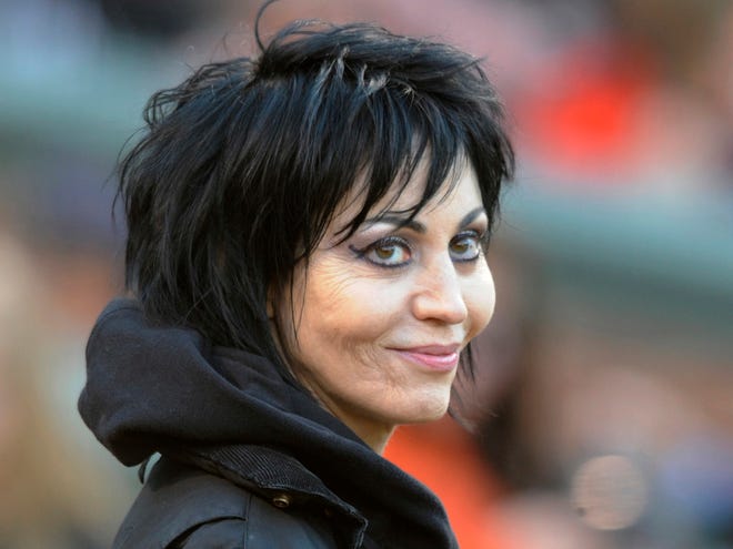 In this April 20, 2013 file photo, singer and songwriter Joan Jett is seen in Baltimore. The organizers of the 2013 Macy's Thanksgiving Day Parade have removed Jett from the South Dakota float because of objections from the state's livestock producers. They say Jett is a poor choice because she is a vegetarian and supporter of People for the Ethical Treatment of Animals.