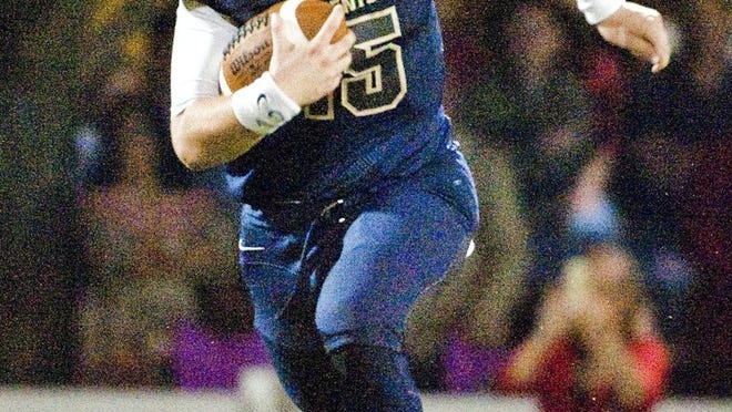 Regents senior Grant Brown has thrown for 3,519 yards and 38 touchdown this season. Brown leads Austin-area quarterbacks in those two statistical categories. CREDIT: Ashley Landis/For American-Statesman