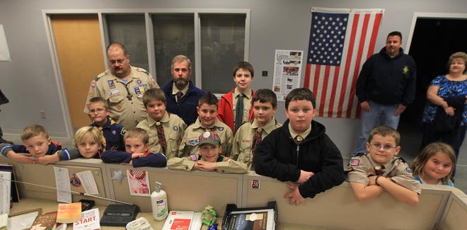 (Photo by Michael Hensdill/The Gazette) Scout Pack No. 28 visited The Gaston Gazette on Thursday, Nov. 21, 2013. Here are the Scouts from that group.