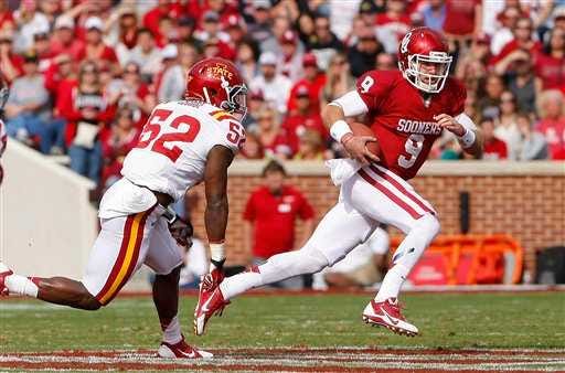Freshman Trevor Knight is slated to start at quarterback for Oklahoma after rushing for 123 yards against Iowa State last week. Blake Bell will miss the game with a concussion.