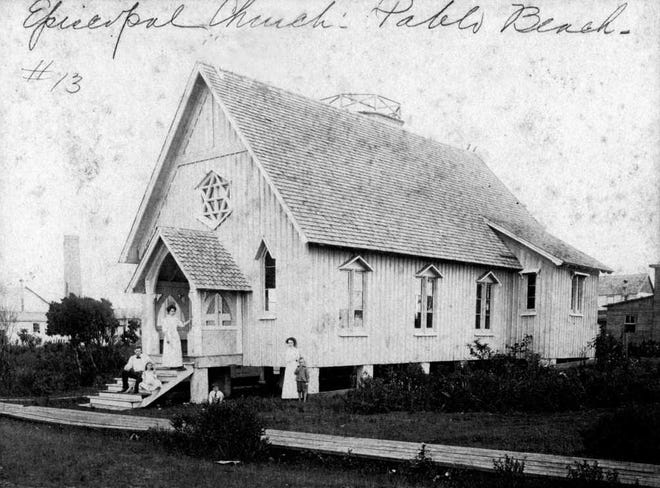 Special for Shorelines Above: The St. Paul's by the Sea Chapel circa 1890, shortly after it was built in Pablo Beach. Right: The restored chapel today.