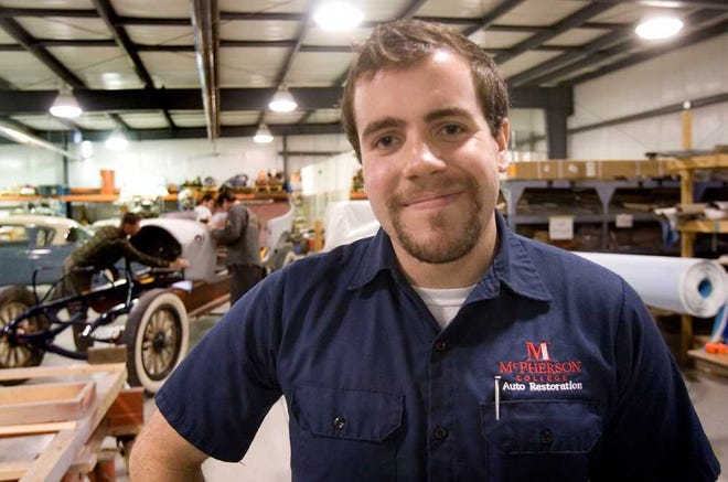 Canadian Jack O'Gorman who parlayed enrollment in a unique auto restoration program into an internship with a company that sent him to Portugal to research a Mercedes collection destined for auction in London.