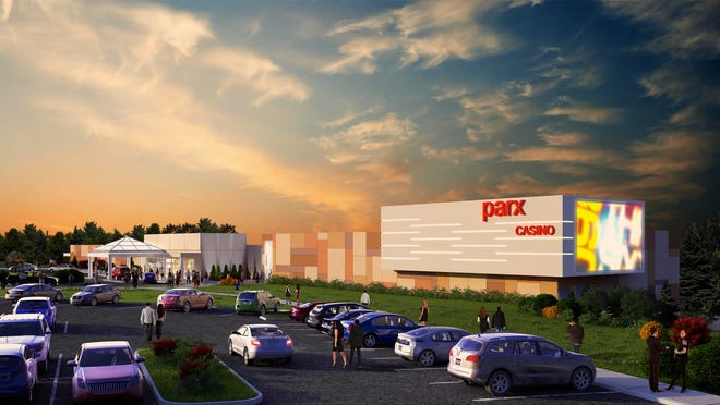 An artist's rendering of the proposed slots parlor at Raynham Park.