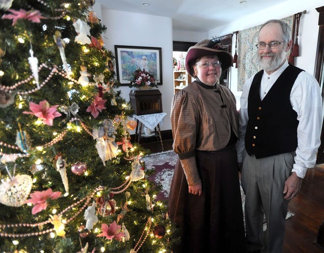 Kathy and David Waltz have their restored home in Canton decorated for the season and ready for a tour Sunday sponsored as a fundraiser by Canton Preservation Society. “They have done an amazing job restoring it,” said Joseph Engel, executive director of the Preservation Society.