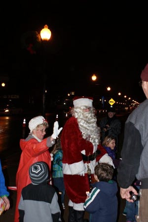 Santa and Mrs. Claus arrive at last year's tree lighting.