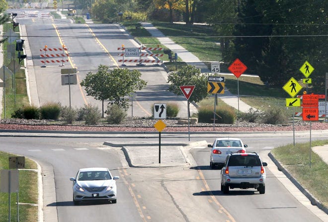 This 2011 Capital-Journal file photo shows the roundabout at S.W. 53rd and Wanamaker Road. The Shawnee County Commission voted Monday to enter into an arrangement with Auburn-Washburn Unified School District 437 to beautify and maintain the roundabout.