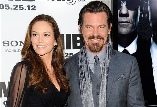 FILE - In this May 23, 2012 file photo, actor Josh Brolin and wife Diane Lane arrive at the premiere of "Men in Black 3" at the Ziegfeld Theater in New York. Court records show that Lane and Brolin's divorce was finalized by a Los Angeles court on Wednesday, Nov. 27, 2013. The pair were married in August 2004 and filed for divorce in February 2013. (Photo by Evan Agostini/Invision, File)