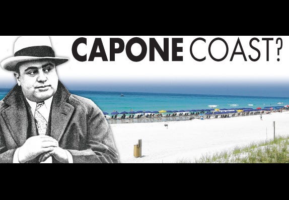 While researching his most recent book about Prohibition-era Grayton Beach, “Grayton Winds” author Michael Lindley stumbled upon some information to prove the presence of the mobster kingpin operating out of our fair shores. “There in my research I found that Al Capone was down here for a time,” said Lindley, who did not elaborate.