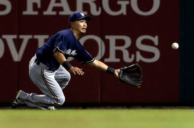 Milwaukee Brewers right fielder Norichika Aoki has been traded Aoki to the Kansas City Royals for left-handed pitcher Will Smith.