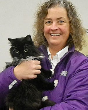 Willow, winner of this year’s Times’ Pet Calendar Contest, is pictured with owner Stephanie Dye, of St. Johnsville, on Monday. TIMES PHOTO/LISA GOLLEGLY
